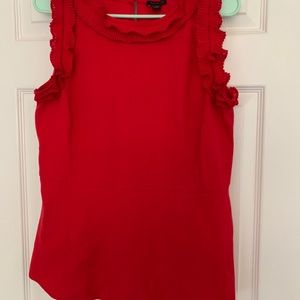 Red Peplum Ann Taylor blouse